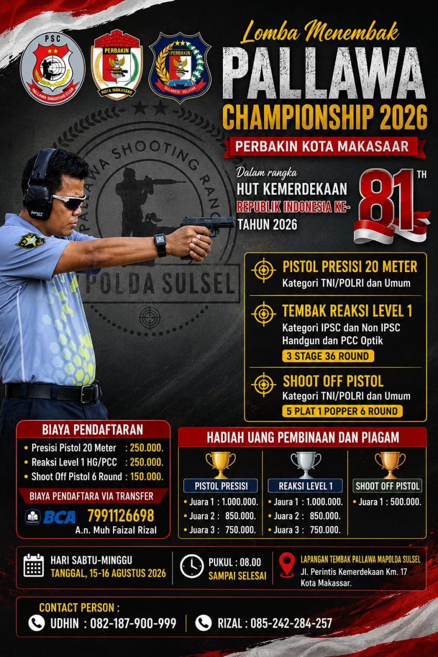 Lomba Menembak PALLAWA CHAMPIONSHIP 2026 di Makassar